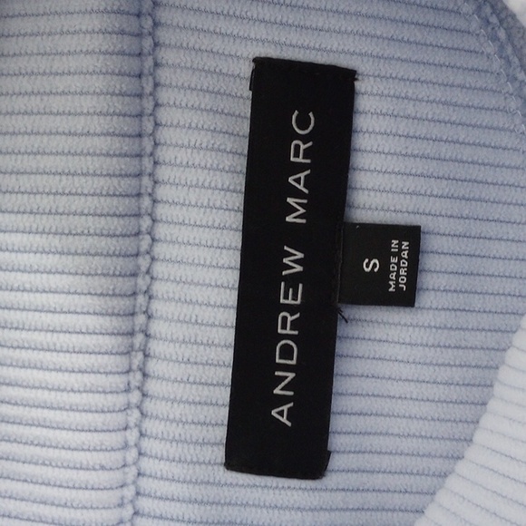 [48] Andrew Marc Light Blue Zip Up Turtleneck Light Jacket Size Small - Picture 2 of 6